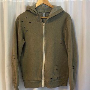 Alternative Apparel distressed hoodie sweatshirt